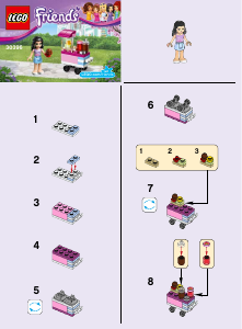 Manual Lego set 30396 Friends Cupcake stall