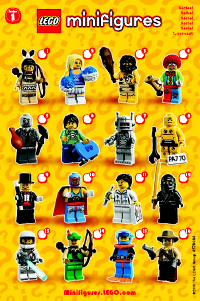 Mode d’emploi Lego set 8683 Collectible Minifigures Série 1