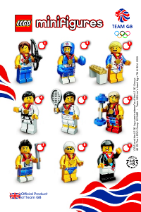 Kullanım kılavuzu Lego set 8909 Collectible Minifigures Serisi Team GB
