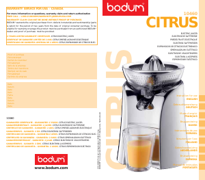 Bedienungsanleitung Bodum 10460 Zitruspresse