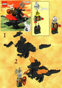 Manual Lego set 4818 Knights Kingdom Dragon
