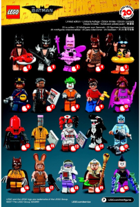 Manual Lego set 71017 Collectible Minifigures Batman Movie Series