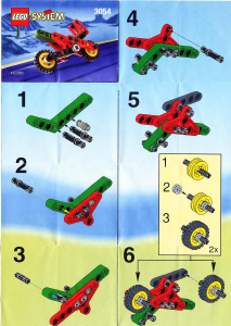 Handleiding Lego set 3054 Technic Motor