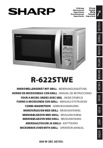 Käyttöohje Sharp R-622STWE Mikroaaltouuni