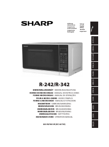 Manual de uso Sharp R-342INW Microondas