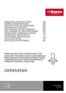 Manual Hansa OKP6545SH Hotă