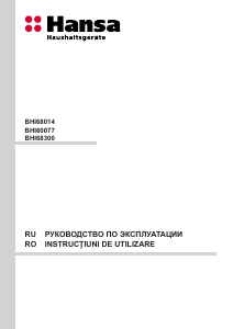 Manual Hansa BHI68300 Plită