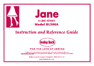 Handleiding Baby Lock BL500A Jane Naaimachine