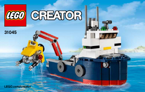 Mode d’emploi Lego set 31045 Creator L'explorateur des océans