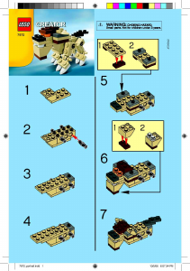 Manual Lego set 7872 Creator Lion