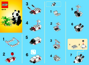 Manual Lego set 40073 Creator Panda