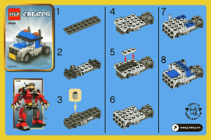 Handleiding Lego set 30024 Creator Blauwe vrachtwagen