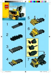 Mode d’emploi Lego set 7876 Creator Camion de ciment