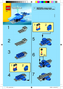 Kullanım kılavuzu Lego set 7871 Creator Balina