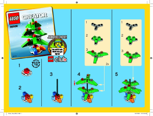 Instrukcja Lego set 30009 Creator Drzewko świąteczne