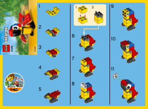 Instrukcja Lego set 30472 Creator Papuga