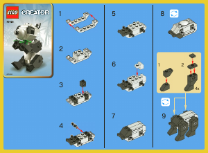 Manual Lego set 30026 Creator Panda