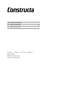 Mode d’emploi Constructa CA174652NL Table de cuisson