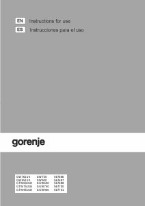 Manual de uso Gorenje GW951UX Placa