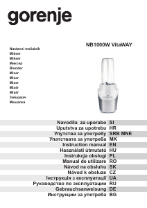 Manual Gorenje BN1000W Blender