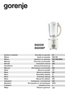 Handleiding Gorenje B600W Blender