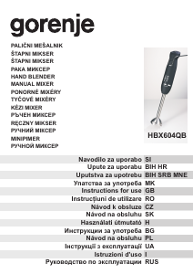 Manual Gorenje HBX604QB Blender de mână