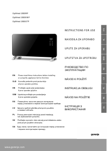 Instrukcja Gorenje OptiHeat 2000GTP Ogrzewacz