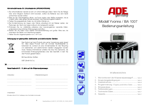 Manual de uso ADE BA 1007 Yvonne Báscula