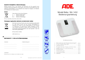 Manual de uso ADE BA 1402 Bella Báscula