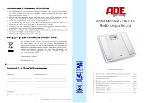 Manual ADE BA 1006 Michaela Scale