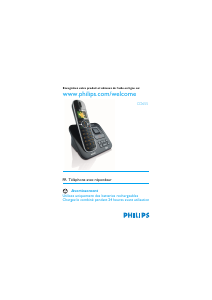 Mode d’emploi Philips CD6551B Téléphone sans fil