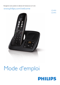 Mode d’emploi Philips CD4902B Téléphone sans fil