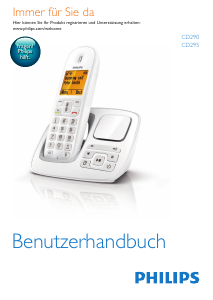 Bedienungsanleitung Philips CD2902B Schnurlose telefon