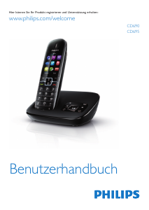 Bedienungsanleitung Philips CD6901B Schnurlose telefon