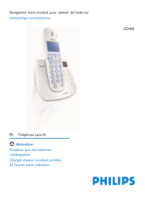 Mode d’emploi Philips CD4451S Téléphone sans fil