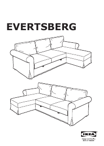 Käyttöohje IKEA EVERTSBERG (251x153) Vuodesohva