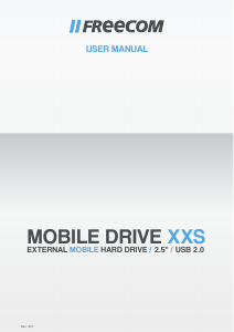 Bruksanvisning Freecom Mobile Drive XXS 2.0 Hårddisk