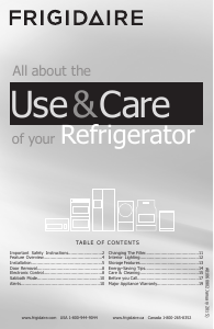Manual Frigidaire FGRU19F6QF Refrigerator