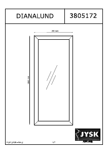 Bruksanvisning JYSK Dianalund (78x180) Spegel