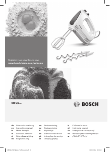 Kullanım kılavuzu Bosch MFQ2210Y El mikseri