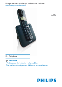 Mode d’emploi Philips SE1402B Téléphone sans fil