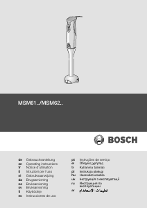 Kullanım kılavuzu Bosch MSM6250 El blenderi