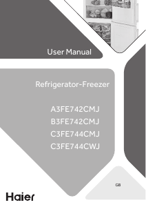 Manual de uso Haier B3FE742CMJW Frigorífico combinado