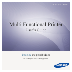 Manual Samsung MultiXpress 6545N Multifunctional Printer