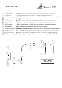 Bruksanvisning Trio 8911211-07 Ligara Lampe