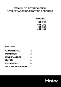 Handleiding Haier HRF-339 Koel-vries combinatie