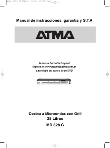 Manual de uso Atma MD828G Microondas