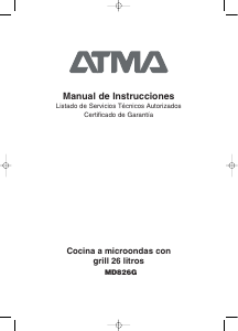 Manual de uso Atma MD826G Microondas