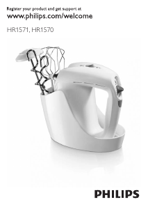 Manual Philips HR1570 Hand Mixer