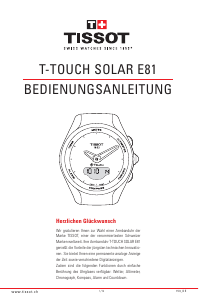 Bedienungsanleitung Tissot 153 T-Touch Solar E81 Armbanduhr